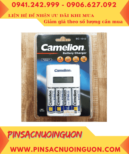Camelion BC-1012, Bộ sạc pin AA Camelion BC-1012 kèm 4 pin sạc Camelion NH-AA2700LBP2 lockbox