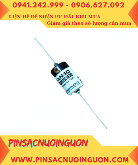 FANSO ER14250H; Pin nuôi nguồn PLC FANSO ER14250H (trục thép 2 đầu) 3.6v 1/2AA 1200mAh