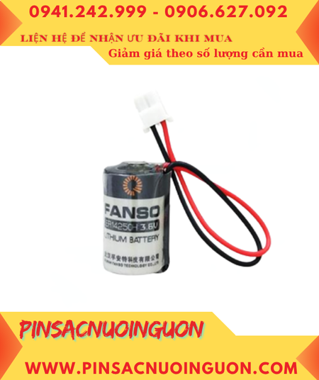 FANSO ER14250H; Pin nuôi nguồn PLC FANSO ER14250H lithium 3.6v 1/2AA 1200mAh (zắc trắng)