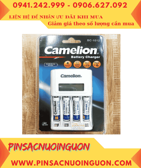 Camelion BC-1012 _Bộ sạc pin BC-1012 kèm 4 pin sạc Camelion NH-AAA1100LBP2 (AAA1100mAh 1.2v)