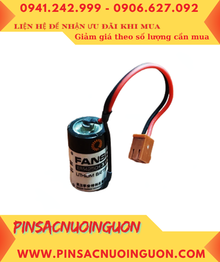 FANSO ER14250H; Pin nuôi nguồn PLC FANSO ER14250H lithium 3.6v 1/2AA 1200mAh (zắc nâu)