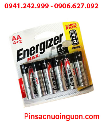 Energizer E91 LR6 Pin AA Alkaline 15v Energizer E91LR6 (Xuất xứ Singapore) Loại vỉ 6viên