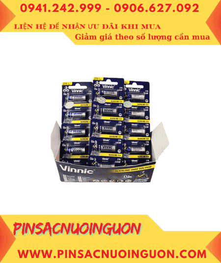 COMBO 01hộp (8vỉ =40viên) Pin Remote 12V Vinnic 27A-L828F-27AE-MN27 _Giá chỉ 392.000/Hộp 40viên