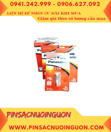 COMBO 1hộp 5vỉ 1viên Pin Remote 12v Panasonic A27 27A MN27 27AE LR27 _Giá chỉ 139.000đ/HỘP