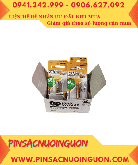COMBO 01hộp=10vỉ Pin Remote điều khiển 12v GP High Voltage GNP-A27AF _Giá chỉ 140.000đ/Hộp