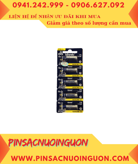 COMBO 1vỉ 5viên Pin Remote điều khiển 12V Vinnic 27A-L828F-27AE-MN27 _Giá chỉ 55.000/ vỉ 5viên