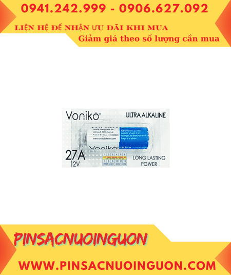 Pin Voniko A27 _Pin Remote 12v-Pin 12v Remote Voniko A27 Alkaline chính hãng