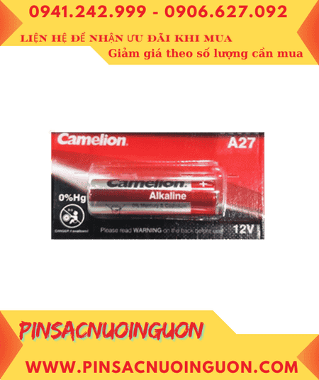 Pin 12v Pin A27 _Pin Camelion A27; Pin Remote điều khiển 12V Camelion A27-27AE-MN27 chính hãng