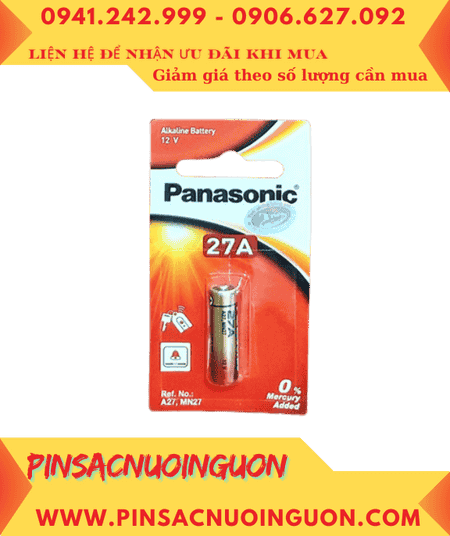 Panasonic A27; Pin 12v Remote điều khiển Panasonic A27 27AE MN27 chính hãng (vỉ 1viên)