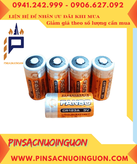 FANSO CR123A Pin CR17345 ; Pin nuôi nguồn FANSO CR123A-CR17345 Lithium 3v chính hãng