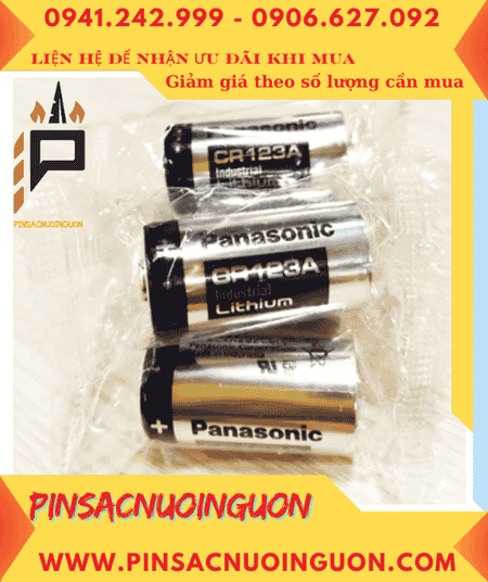 Pin CR123A CR17345 ; Pin Panasonic CR123A-CR17345 Industrial Lithium 3v Made in Indonesia