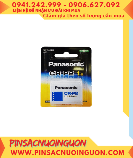 Panasonic CR-P2 2CP4036 Pin 6v Lithium Panasonic CR-P2 thị trường Nội địa Nhật-vỉ Pin Chữ Nhật