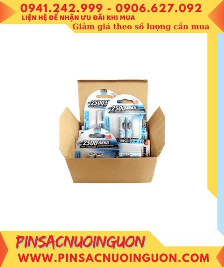 COMBO 01HỘP 12vỉ=24viên Pin sạc AA 1.2v Ansman maxE AA2500 BLue-BL2 _Giá chỉ 1.752.000đ/Hộp