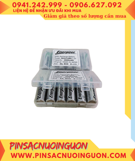 Energizer NH15-PPRP; Pin sạc AA 1.2v Energizer NH15-PPRP AA2000mAh /Xuất xứ NHẬT (Hộp 6viên)