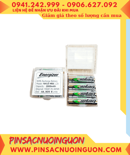 Energizer NH15-PPRP4; Pin sạc AA 1.2v Energizer NH15-PPRP4 AA2000mAh /Xuất xứ NHẬT (Hộp 4viên)