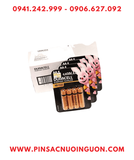 COMBO 01Hộp 12vỉ=48viên (Vỉ 4viên) Pin AA Duracell LR6 Everyday Alkaline 1.5v_Giá chỉ 468.000đ/HỘP