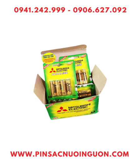 COMBO 01hộp 12vỉ= 48viên Pin AA 1.5V Mitsubishi LR6 chính hãng _Giá chỉ 444.000/HỘP