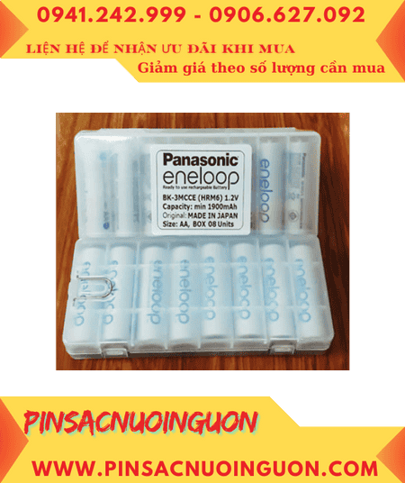 Panasonic Eneloop BK-3MCCE (Box/Hộp 8viên) Pin sạc AA1900mAh 1.2v _Xuất xứ Nhật /Bảo hành 6tháng