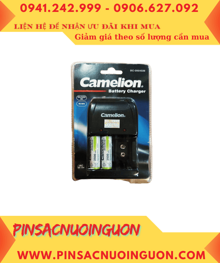 Camelion BC-0904SM (2NH-AA2500ARBP2) Bộ sạc pin AA kèm 2 pin sạc Camelion AlwaysReady AA2500mAh 1.2v