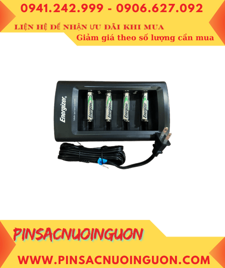 Energizer CHFC; Bộ sạc pin AA Energizer CHFC kèm sẳn 4 pin sạc Energizer NH15E-BP2 (AA2300mAh-1.2v, Xuất xứ NHẬT)