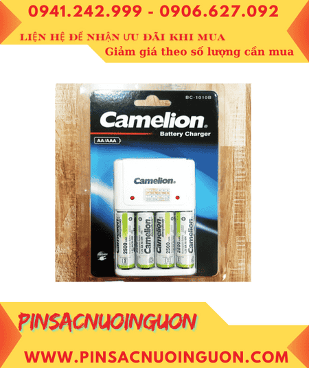 Camelion BC-1010B _Bộ sạc pin AA Kèm sẳn 4 pin sạc Camelion AlwaysReady NH-AA2500ARBP2 -1.2v