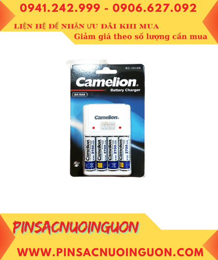 Camelion BC-1010B (4NH-AA2700LBP2) Bộ sạc pin AA kèm 4 pin sạc Camelion AA2700mAh 1.2v LOCKBOX