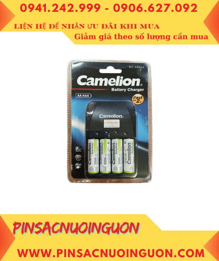 Camelion BC-0905A _Bộ sạc pin BC-0905A kèm 4 pin sạc Camelion NH-AA2500ARBP2 (AA2500mAh 1.2v)