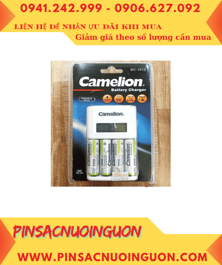 Camelion BC-1012 _Bộ sạc pin BC-1012 kèm 4 pin sạc Camelion NH-AA2500ARBP2 (AA2500mAh 1.2v)
