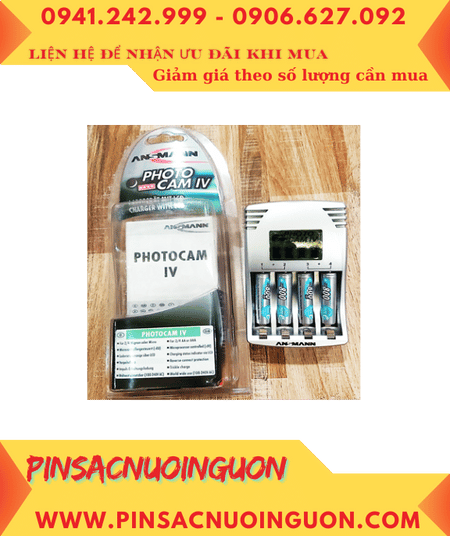Ansman PhotoCam IV _Máy sạc pin AAA kèm sẳn 4 pin Ansman AAA800mAh 1.2v Mignon