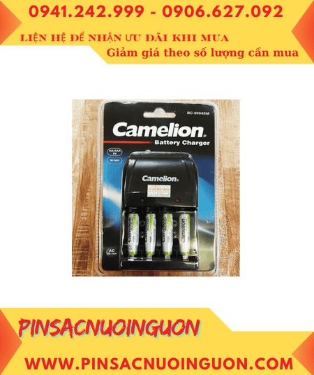 Camelion BC-0904SM _Bộ sạc kèm 4 pin sạc Camelion AlwaysReady NH-AAA1100ARBP2 (AAA1100mAh 1.2)