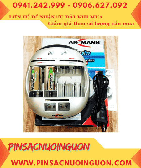 Ansman Energy 8Plus, Bộ sạc 4viên pin D-Kèm sẳn 2 pin sạc Energizer NH50-BP2 (D2500mAh-1.2v)