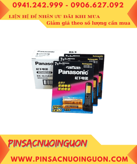 COMBO 01hộp=20viên Pin sạc 1.2v Panasonic BK-4LDAW AAA650mAh _Giá chỉ 1.479.000 đ/Hộp