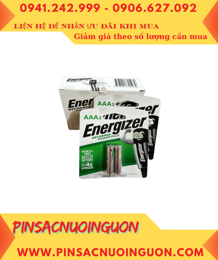 COMBO mua 01Hộp=6vỉ Pin sạc AAA 1.2v Energizer NH12URP2 AAA700mAh _Giá chỉ 779.000/HỘp 12viên