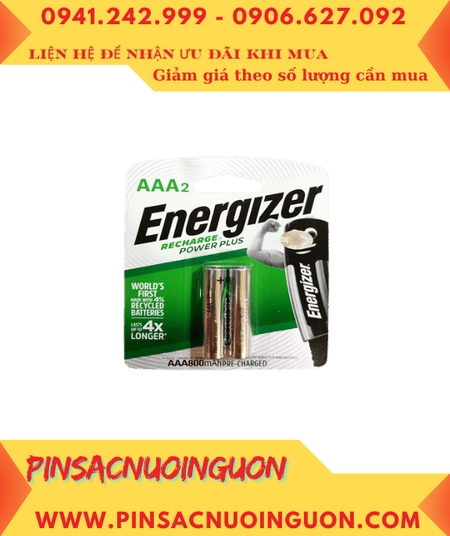 Energizer NH12URP2; Pin sạc AAA 1.2v Energizer NH12URP2 AAA700mAh, Xuất xứ NHẬT (Vỉ 2viên)