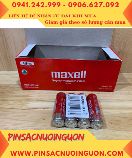 COMBO 1HỘP=40viên Pin AA 1.5v Maxell R6P(AR)4P SUM-3 Super Power ACE _Giá chỉ 109.000đ/ Hộp